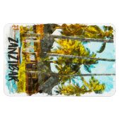 Zanzibar Africa Vintage Reisillustratie Magneet (Horizontaal)