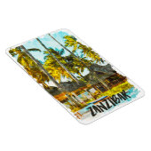 Zanzibar Africa Vintage Reisillustratie Magneet (Rechterzijde)