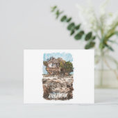 Zanzibar Africa Waterverf Briefkaart (Staand voorkant)