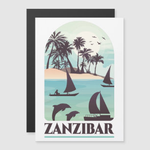 Zanzibar Afrika magnetische Kaart