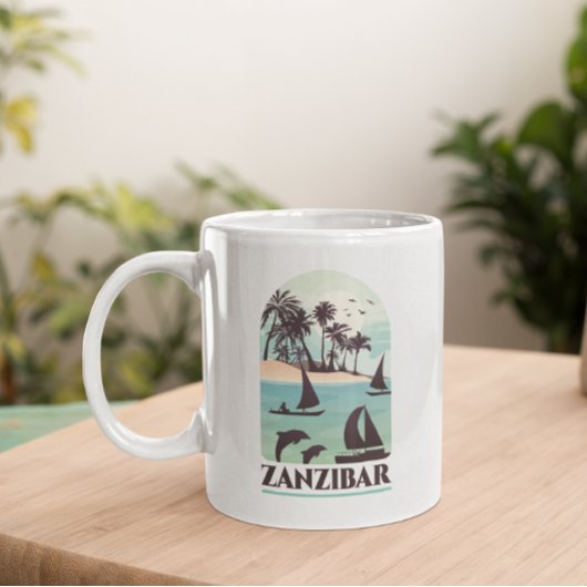 Zanzibar Afrika  magnetische Kaart Koffiemok