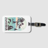 Zanzibar Afrika Retro Vintage Reizen Bagagelabel (Voorkant (horizontaal))