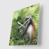 Zanzibar Apenklok Vierkante Klok (Hoek)