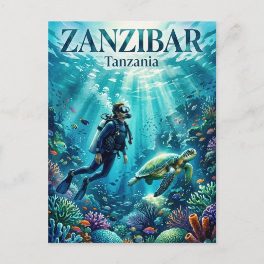 Zanzibar-archipel Tanzania Briefkaart (Voorkant)