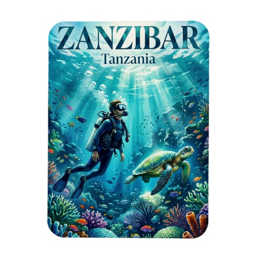 Zanzibar-archipel Tanzania Magneet (Verticaal)