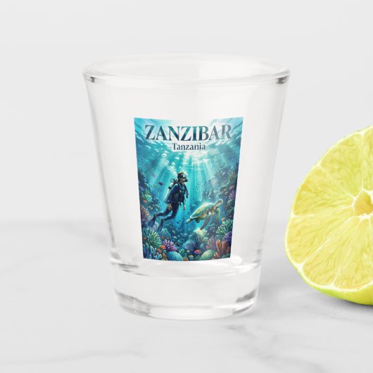 Zanzibar-archipel Tanzania Shot Glas (Voorkant)
