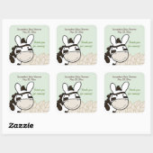 ZANZIBAR CREW (Zebra) SQUARE Favor Sticker (Vel)