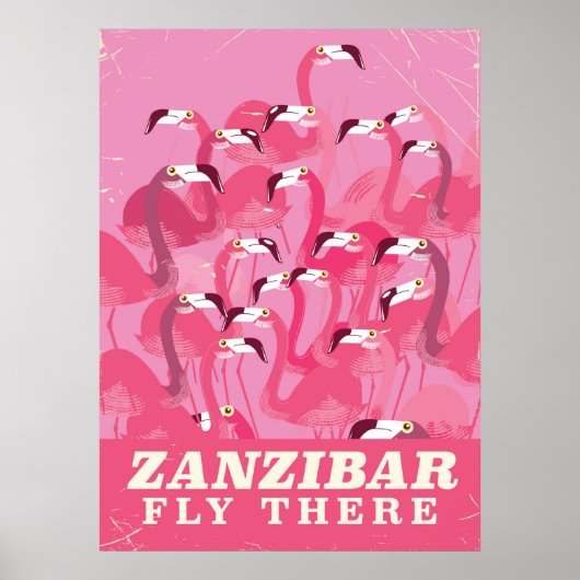 Zanzibar Fly daar -stijl reisposter Poster (Voorkant)