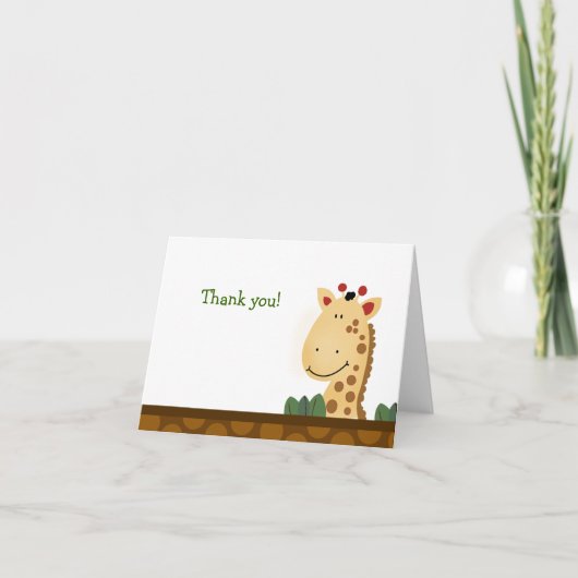 Zanzibar GIRAFFE Birthday Folded Bedankt voor je o (Voorkant)