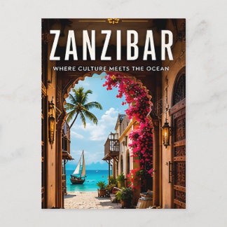 🌺 Zanzibar Indische Oceaan Paradijs Huisdecoratie Briefkaart