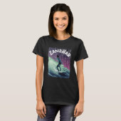 Zanzibar Nerd Surfing Beach Palm trees Vacation T-shirt (Voorkant volledig)