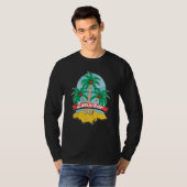 Zanzibar Palm Beach Surfing Souvenir Beach Vacatio T-shirt (Voorkant volledig)
