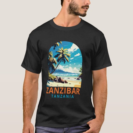 Zanzibar Reis Avontuurlijke reis Zanzibar verkenne T-shirt (Voorkant)