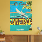 Zanzibar Reisposter uit vroeger tijden Canvas Afdruk (Insitu (Woonkamer))