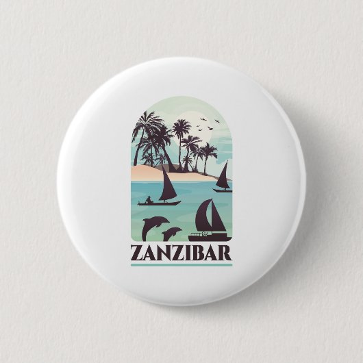 Zanzibar Ronde Button 5,7 Cm (Voorkant)