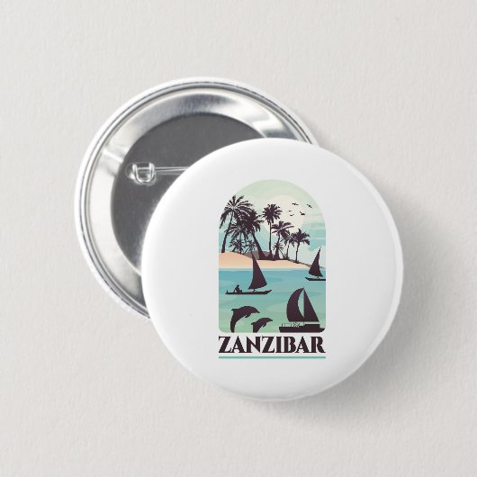 Zanzibar Ronde Button 5,7 Cm (Voorkant /achterkant)