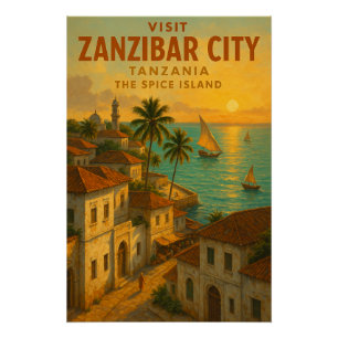 Zanzibar Stad, Tanzania – Het Specerijeneiland Perfect Poster