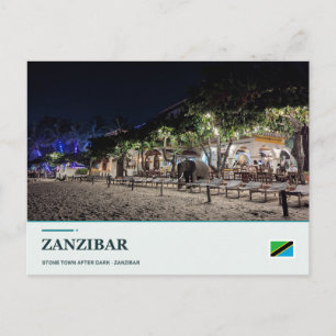 Zanzibar Stone Town na donker Briefkaart