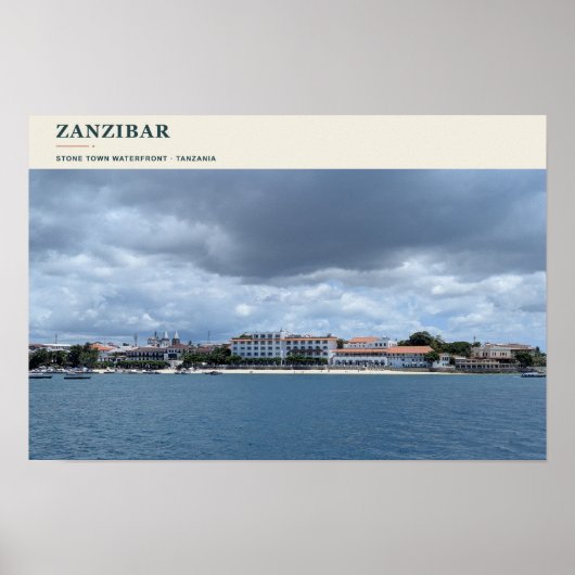 Zanzibar Stone Town Waterfront Poster (Voorkant)