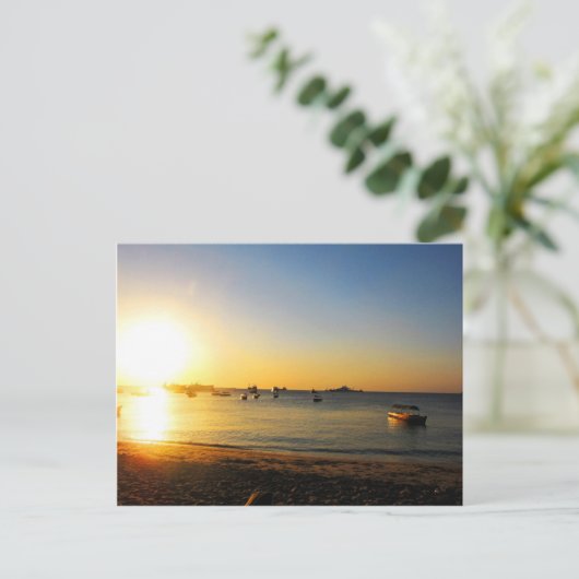 Zanzibar Sunset Briefkaart (Staand voorkant)