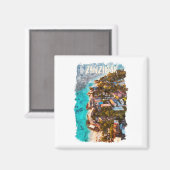 Zanzibar Tansania Ocean Palm Tree Vakantie Magneet (Voorkant / Achterkant)