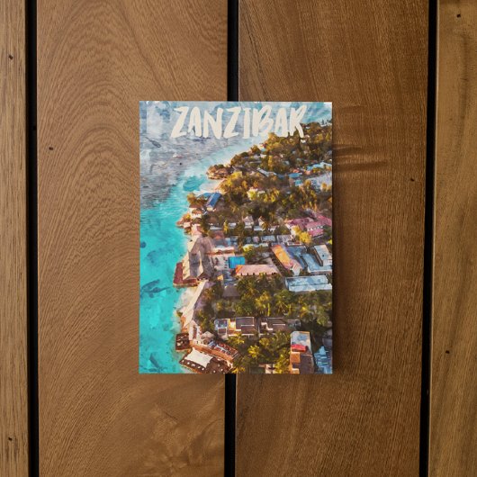 Zanzibar Tansania Ocean Uitzicht Reizen Briefkaart
