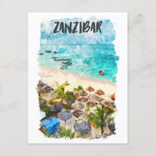 Zanzibar Tansania Vintage Travel Briefkaart
