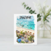 Zanzibar Tansania Vintage Travel Briefkaart (Staand voorkant)