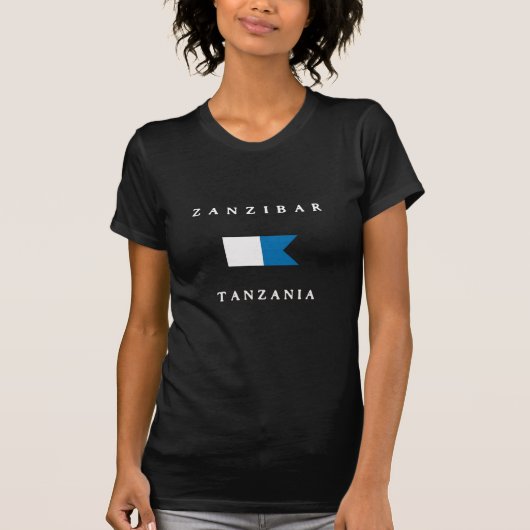 Zanzibar Tanzania Alpha Dive Flag T-shirt (Voorkant)