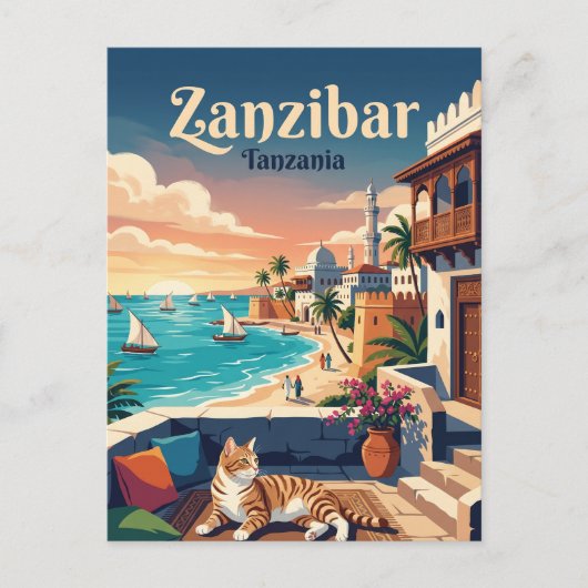Zanzibar Tanzania Briefkaart (Voorkant)