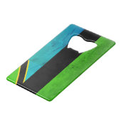 Zanzibar, Tanzania Creditkaart Flessenopener (Voorkant Gekanteld)