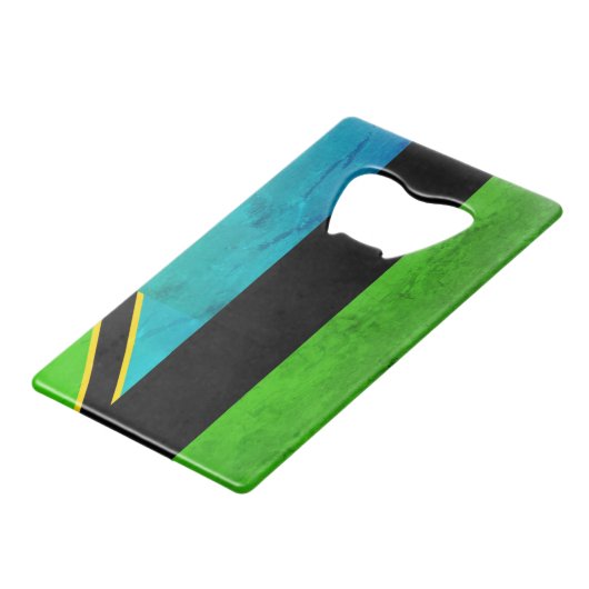 Zanzibar, Tanzania Creditkaart Flessenopener (Voorkant Gekanteld)