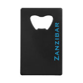 Zanzibar, Tanzania Creditkaart Flessenopener (Achterkant)