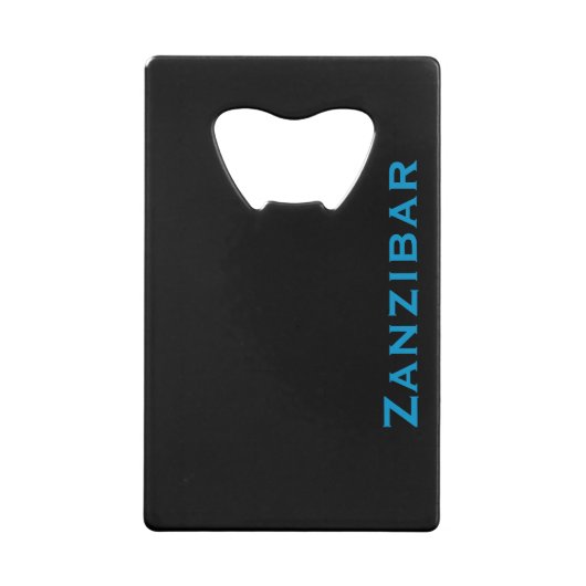 Zanzibar, Tanzania Creditkaart Flessenopener (Achterkant)