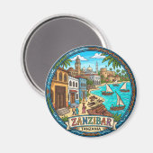 Zanzibar Tanzania Magneet (Voorkant / Achterkant)