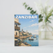 Zanzibar Tanzania Reizen Briefkaart (Staand voorkant)