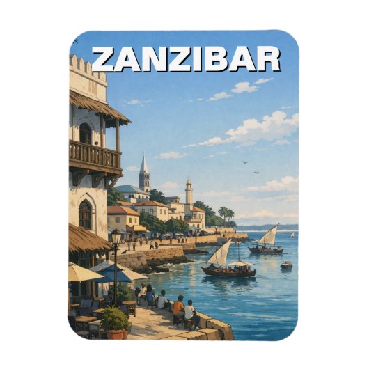 Zanzibar Tanzania Reizen Magneet (Verticaal)