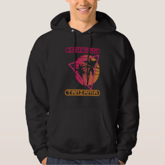 Zanzibar Tanzania Retro Palmboom Oceaan Vakantie S Hoodie