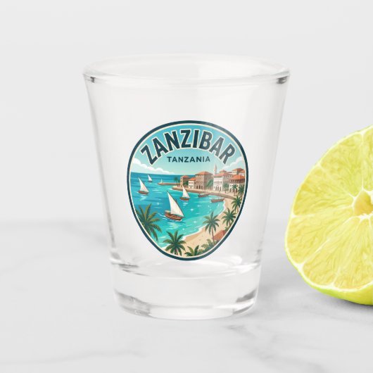 Zanzibar Tanzania Shot Glas (Voorkant)
