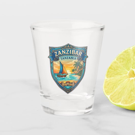 Zanzibar Tanzania Shot Glas (Voorkant)