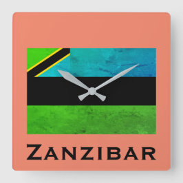 Zanzibar, Tanzania Vierkante Klok