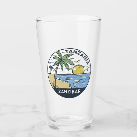 Zanzibar Tanzania Vintage Glas (Voorkant)
