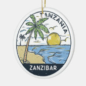 Zanzibar Tanzania Vintage Keramisch Ornament (Links)