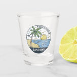 Zanzibar Tanzania Vintage Shot Glas<br><div class="desc">Zanzibar vector kunst ontwerp. Unguja,  ook bekend als Zanzibar Island,  is een eiland in de Tanzaniaanse archipel Zanzibar.</div>