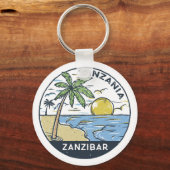 Zanzibar Tanzania Vintage Sleutelhanger (Achterkant)