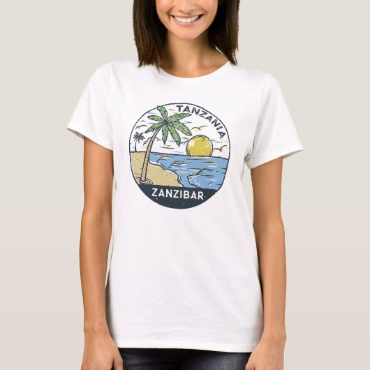 Zanzibar Tanzania Vintage T-shirt (Voorkant)
