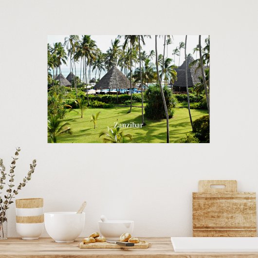 Zanzibar tropisch paradijs poster (Keuken)
