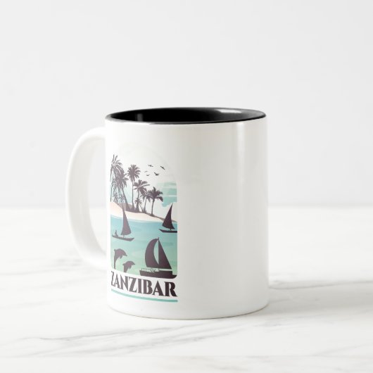 Zanzibar Tweekleurige Koffiemok (Voorkant links)