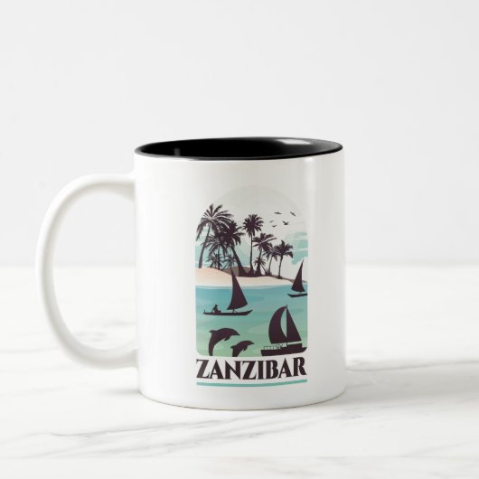 Zanzibar Tweekleurige Koffiemok (Links)