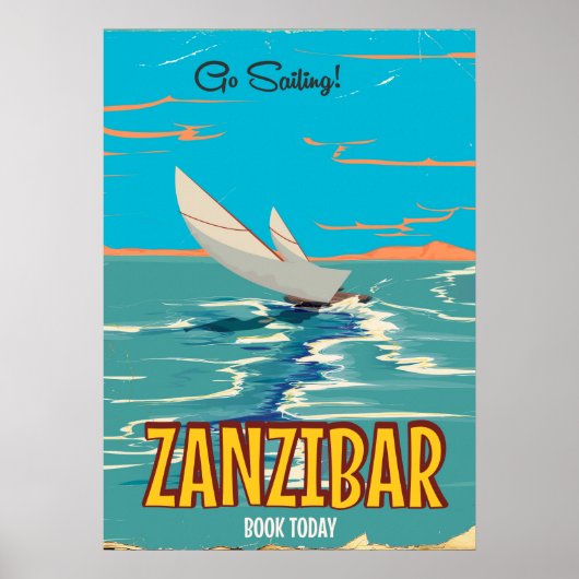 Zanzibar vintage affiche poster (Voorkant)